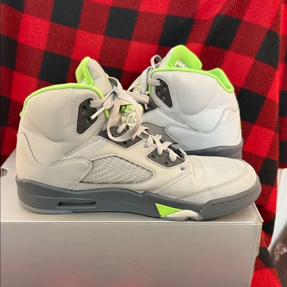 Air Jordan Retro 5 Green silver